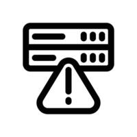 server alert line icon. Clean and minimalist icon for websites and mobile apps. vector