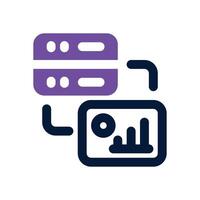 server control dual tone icon. Sleek and modern icon for websites and mobile apps. vector