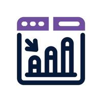 website traffic dual tone icon. Sleek and modern icon for websites and mobile apps. vector
