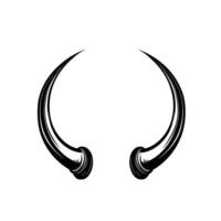 Flat Of Horn Isolated Clipart with Subtle Texture vector