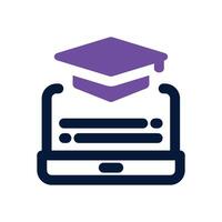 education technology dual tone icon. Sleek and modern icon for websites and mobile apps. vector