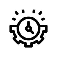 time management line icon. Clean and minimalist icon for websites and mobile apps. vector