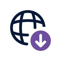 global update dual tone icon. Sleek and modern icon for websites and mobile apps. vector