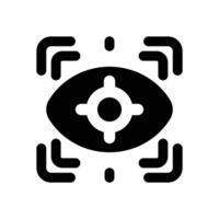 eye scan glyph icon. Strong and solid icon for websites and mobile apps. vector