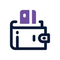 wallet dual tone icon. Sleek and modern icon for websites and mobile apps. vector