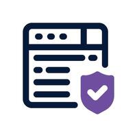 protection update dual tone icon. Sleek and modern icon for websites and mobile apps. vector
