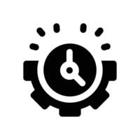 time management glyph icon. Strong and solid icon for websites and mobile apps. vector