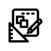 graphic design line icon. Clean and minimalist icon for websites and mobile apps. vector