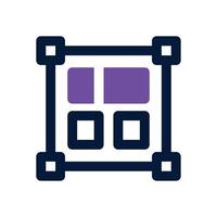 layout dual tone icon. Sleek and modern icon for websites and mobile apps. vector