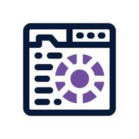 color adjustment dual tone icon. Sleek and modern icon for websites and mobile apps. vector