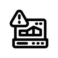 risk line icon. Clean and minimalist icon for websites and mobile apps. vector