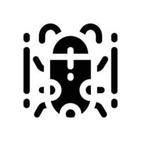 bug problem glyph icon. Strong and solid icon for websites and mobile apps. vector