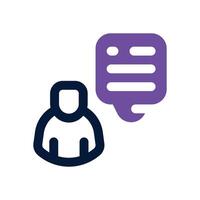 review dual tone icon. Sleek and modern icon for websites and mobile apps. vector