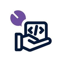 digital service dual tone icon. Sleek and modern icon for websites and mobile apps. vector