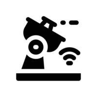 satellite dish glyph icon. Strong and solid icon for websites and mobile apps. vector