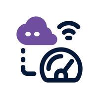 server performance dual tone icon. Sleek and modern icon for websites and mobile apps. vector