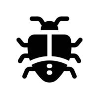 bug glyph icon. Strong and solid icon for websites and mobile apps. vector