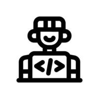 developer line icon. Clean and minimalist icon for websites and mobile apps. vector