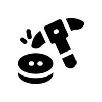 mining glyph icon. Strong and solid icon for websites, mobile interfaces, presentations, and visual branding. High quality and easy to edit. vector