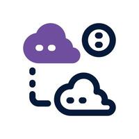 cloud migration dual tone icon. Sleek and modern icon for websites and mobile apps. vector
