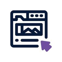 click dual tone icon. Sleek and modern icon for websites and mobile apps. vector