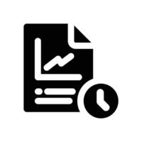 real time glyph icon. Strong and solid icon for websites and mobile apps. vector