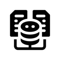 merge glyph icon. Strong and solid icon for websites and mobile apps. vector