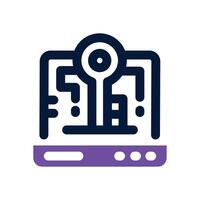 key dual tone icon. Sleek and modern icon for websites, mobile apps, marketing materials, and corporate design. Fully scalable and ready to use. vector