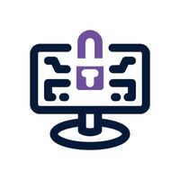 computer dual tone icon. Sleek and modern icon for websites, mobile apps, marketing materials, and corporate design. Fully scalable and ready to use. vector