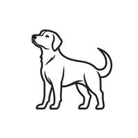Minimalist Of Labrador Icon Set on White Background logo vector