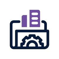 folder management dual tone icon. Sleek and modern icon for websites and mobile apps. vector