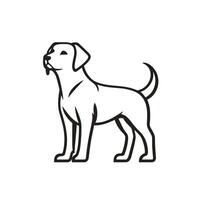 Flat Of Labrador Graphic Template for Branding vector
