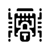 chip glyph icon. Strong and solid icon for websites and mobile apps. vector