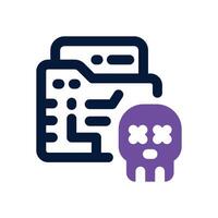 malware dual tone icon. Sleek and modern icon for websites and mobile apps. vector