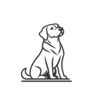 Minimalist Of Labrador Logo Icon Set on White Background logo vector