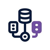 data center dual tone icon. Sleek and modern icon for websites and mobile apps. vector