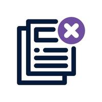 reject dual tone icon. Sleek and modern icon for websites and mobile apps. vector