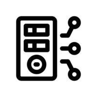 computer case line icon. Clean and minimalist icon for websites and mobile apps. vector