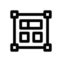 layout line icon. Clean and minimalist icon for websites and mobile apps. vector