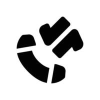 calling glyph icon. Strong and solid icon for websites and mobile apps. vector