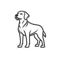 Abstract Of Labrador Isolated Clipart on White Background vector