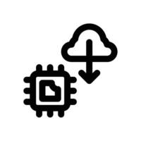 download firmware line icon. Clean and minimalist icon for websites and mobile apps. vector