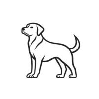 Flat Of Labrador Illustration with Subtle Texture vector