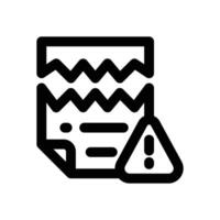 corrupted file line icon. Clean and minimalist icon for websites and mobile apps. vector