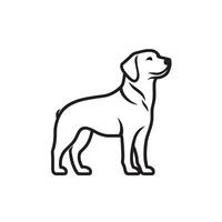Hand-Drawn Of Labrador Isolated Clipart with Clean Style vector