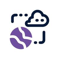 worldwide server dual tone icon. Sleek and modern icon for websites and mobile apps. vector
