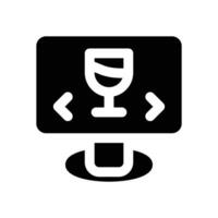 swipe glyph icon. Strong and solid icon for websites and mobile apps. vector