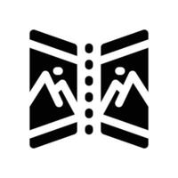 mirror glyph icon. Strong and solid icon for websites and mobile apps. vector