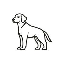 Elegant Of Labrador Isolated Clipart for Branding vector