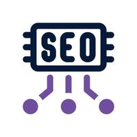 seo dual tone icon. Sleek and modern icon for websites and mobile apps. vector